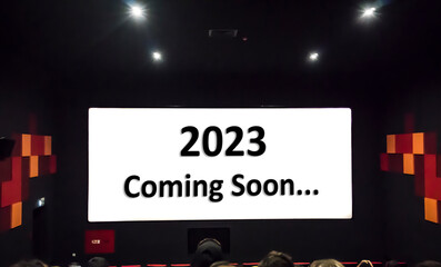 Happy New Year 2023 is coming soon. Change from 2022 to new year concept with 2023 text. High...
