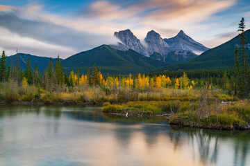 The Three Sisters are a trio of peaks near Canmore, Alberta, Canada. They are known individually as Big Sister, Middle Sister and Little Sister.