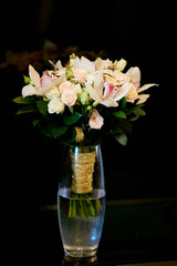 The bride bouquet of beautiful flowers