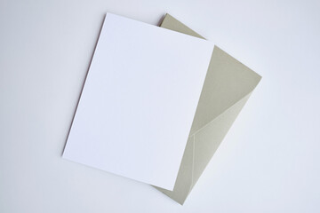 Paper envelopes on a light background. New mail, write a message. Send and receive mail. Postal delivery service. Empty envelope, empty space. Communication with people, paperwork. Envelope close-up
