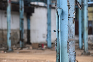 Interior of abandoned industrial hall from an old factory