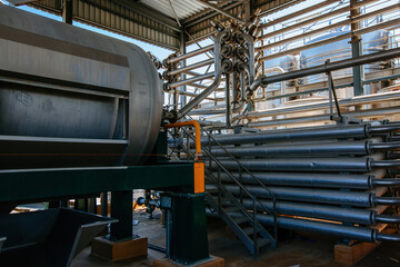 Pneumatic press equipment in modern winery production line