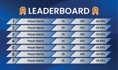 leaderboard, game leaderboard abstract vector
