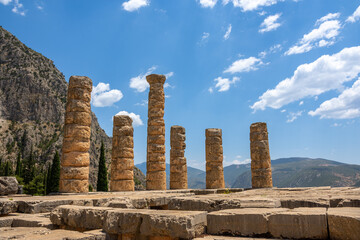 Ruins of the Temple of Apollo, Delphi, Greece