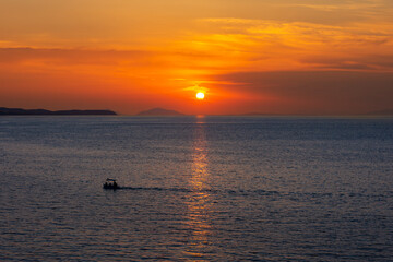 Obraz premium Sunset at Corinthian Gulf, Greece
