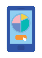 smartphone with chart