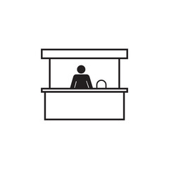 ticket counter icon logo vector design template