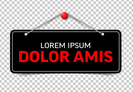 Store Door Dark Paper Placard Notice Template