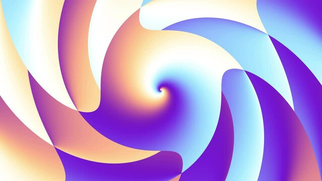Endless abstract blue wavy spiral. Seamless loop footage 4k.
