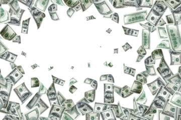 Money background. Hundred dollars of America. Usd cash money falling.