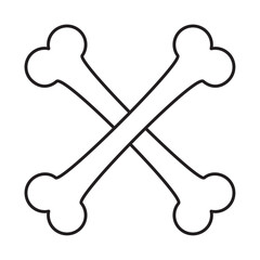 halloween crossed bones icon