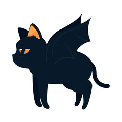 halloween cat with wings