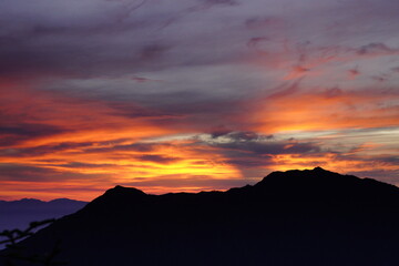 朝焼けの栗沢岳