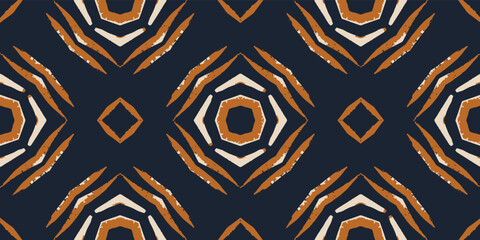 Ethnic Vector Floral Tile. Beige Abstract Wallpaper. Indigo Graphic Artwork. Indigo Tapestry Hand drawn. Pillowcase Geometric Hippie. Aztec Mosaic. Carpet Trendy Bohemian.