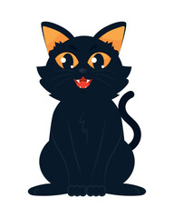 halloween black cat design