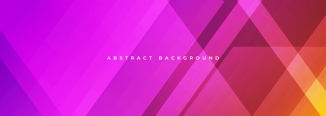 Colored abstract modern wide banner with geometric shapes. Colorful abstract background. Vector illustration.