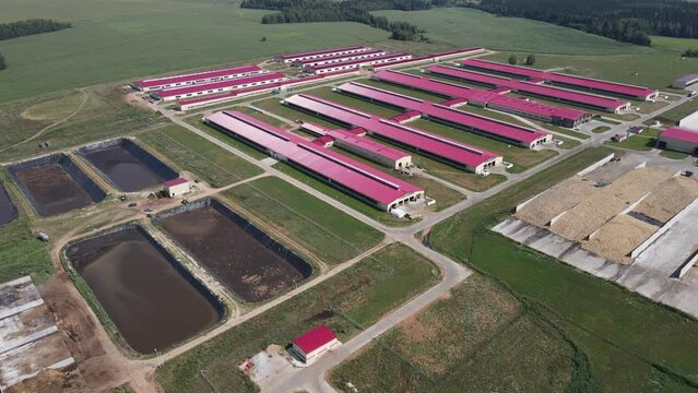 Agricultural factory with storehouses and processing equipment