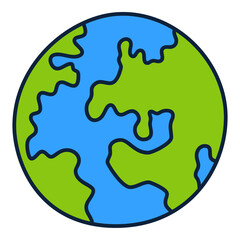 earth doodle icon