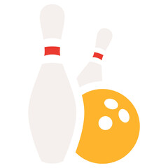 bowling pins and ball