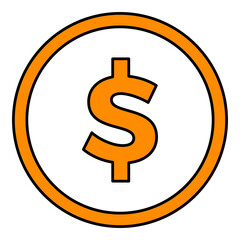 Obraz premium dollar coin icon