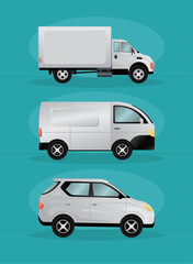 vehicles mockups set