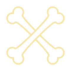 halloween neon crossed bones