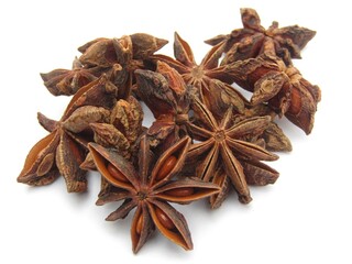 star anise isolated on white background