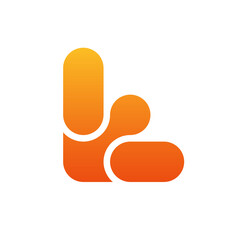 Letter T or L technology modern creative logo design