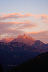 sunset in the mountains