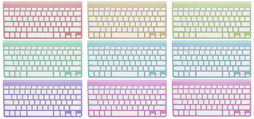 Keyboard Set of Top View