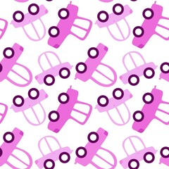 Cartoon kids seamless cars toys pattern for child clothes print and wrapping paper and fabrics and accessories