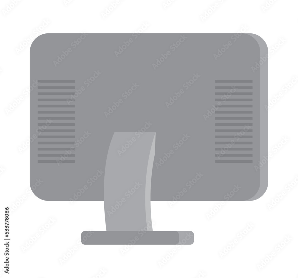 Poster back of a monitor computer