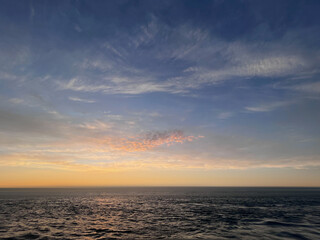 sunset over the sea