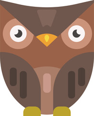 A professionally designed owl bird on a transparent background
