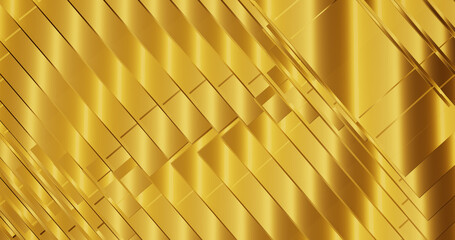 Render with gold plate surface