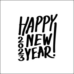 Obraz premium Vector Lettering Happy New Year 2023