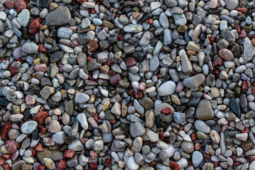 Sea Stone Pattern, next to the Adriatic Sea in Petrovac, Montenegro.