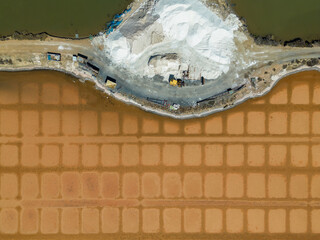 saltwork view drone. Salinas a vista de dron