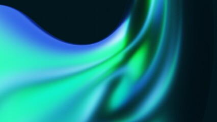 Abstract fluid organic 3D background banner with blue and green colorful gradient