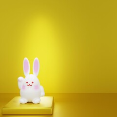 Beckoning Rabbit Figurin - 