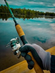 fishing rod in hand