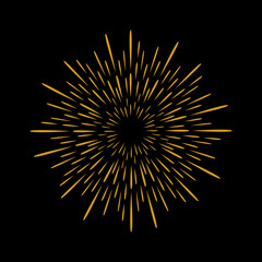 Fototapeta premium Hand drawn firework explosion.sunburst doodle illustration 
