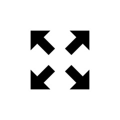 Fullscreen Icon vector for web and mobile app. Expand to full screen sign and symbol. Arrows symbol