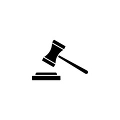 Gavel icon vector for web and mobile app. judge gavel sign and symbol. law icon. auction hammer