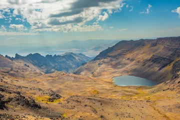 Fotobehang The view of Wildhorse canyon and lake, near the summit of the steens mountains, near Frenchglen Oregon © Bob