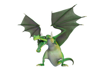 Obraz premium dragon cartoon attacking