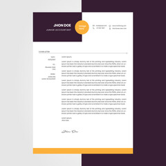 Creative cover letter design template vector. File template print cv. Suitable for business individual find job
