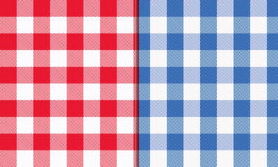 seamless red and blue Tartan plaid pattern