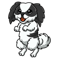 Cute japanese chin dog cartoon