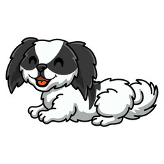 Cute japanese chin dog cartoon